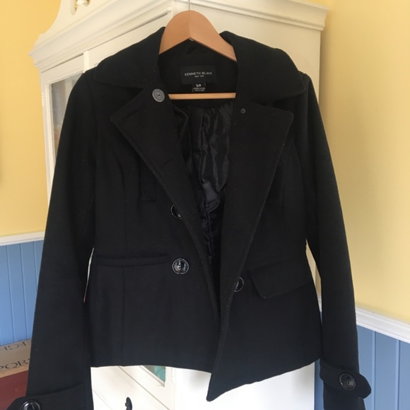 Black Pea Coat - Picture 2 of 7